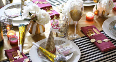 Glamorous and inexpensive table runner